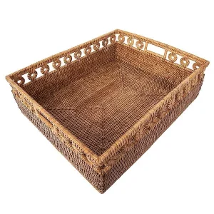 Artifacts Trading Company Inna Desing Basket with Handle Honey Brown