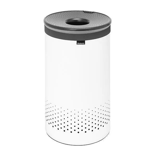 Brabantia 16 Gallon Laundry Hamper, Plastic Lid White