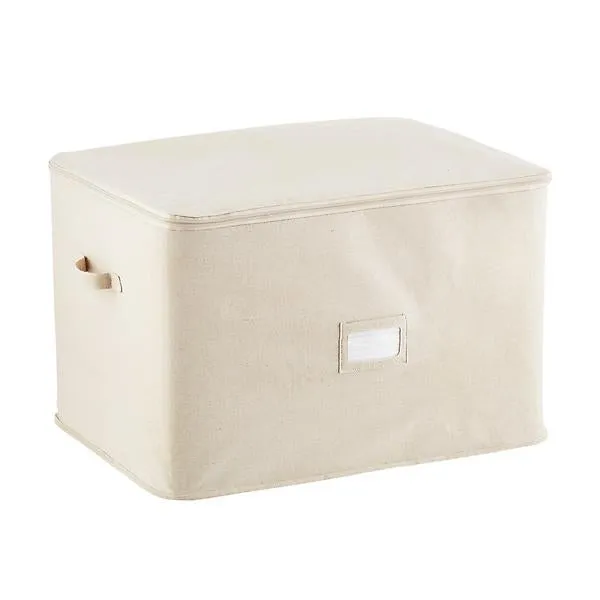 The Container Store Large Zippered Storage Bag Natural