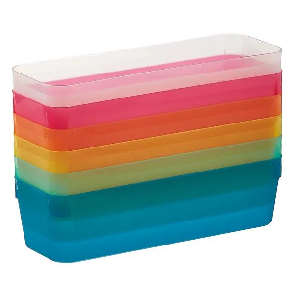 3-Tier Cart Small Organizer Tray Multicolor Pkg/6