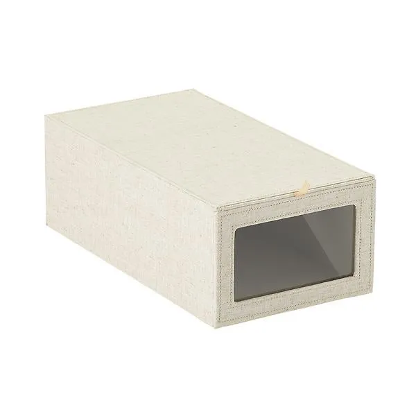 Cambridge Drop-Front Shoe Box Linen