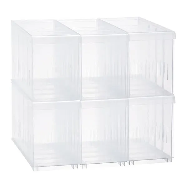 Case of 6 Large STAK Bin Clear