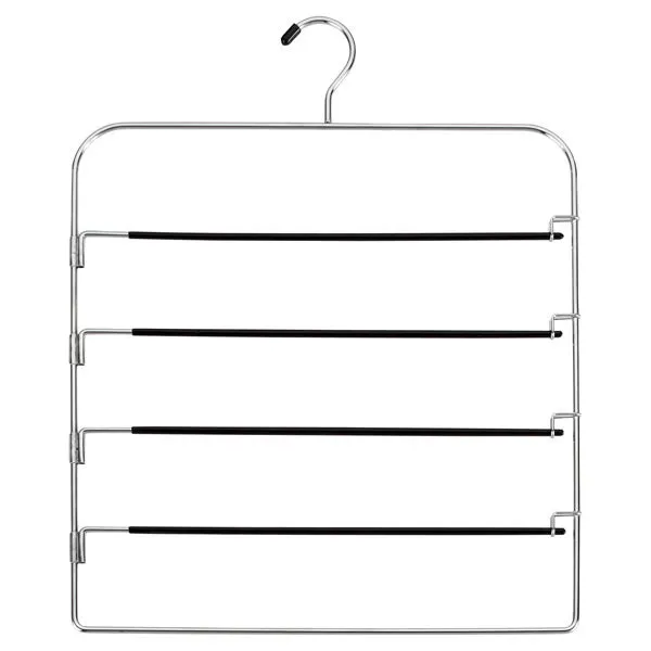 Chrome Metal 4-Tier Swing-Arm Pant Hanger