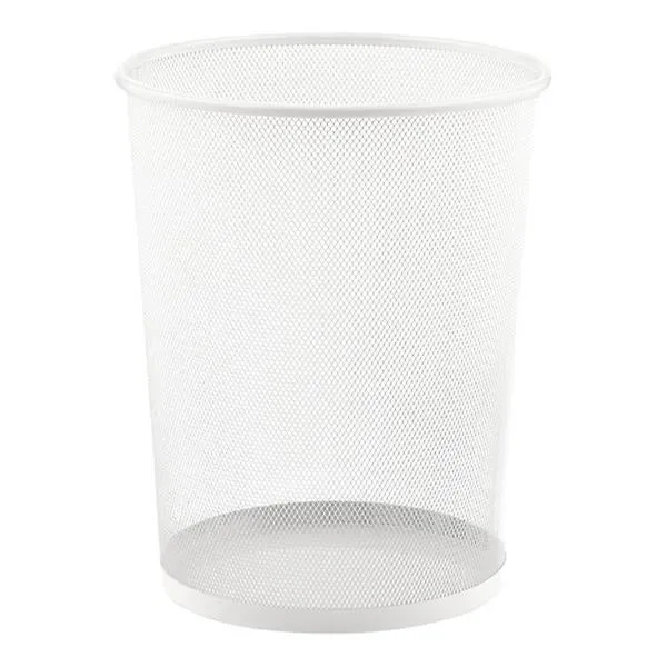 Design Ideas Mesh Wastebasket White