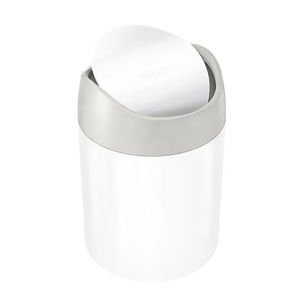 simplehuman .5 gal./1.5 ltr. Counterop Swing-Lid Can White