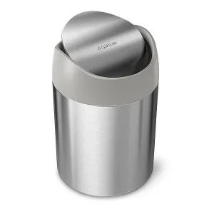 simplehuman .5 gal./1.5 ltr. Countertop Swing-Lid Can Stainless Steel