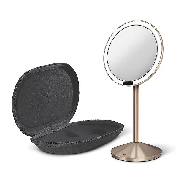 simplehuman Touch Sensor Mirror Fold Rose Gold