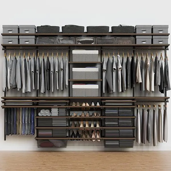 Décor+ by Elfa 10' Closet Mt Grey & St Birch