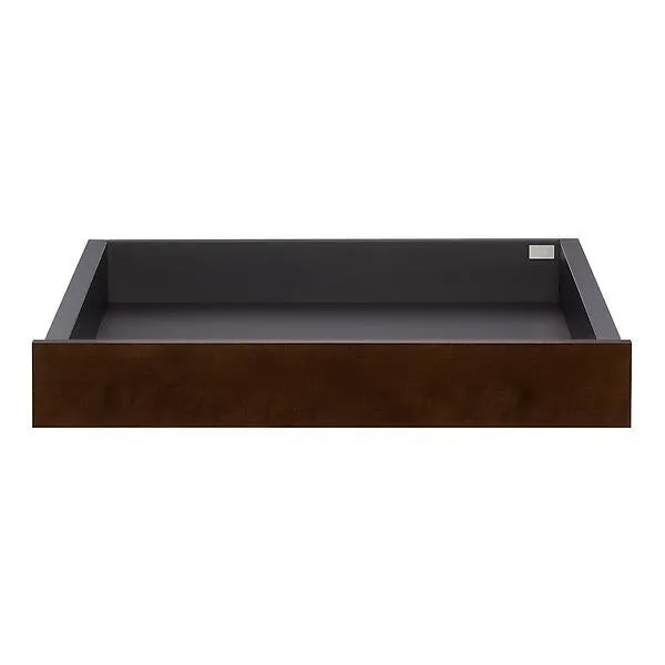 Décor+ by Elfa Shallow Solid Drawer Box Kit Grey & Stained Birch