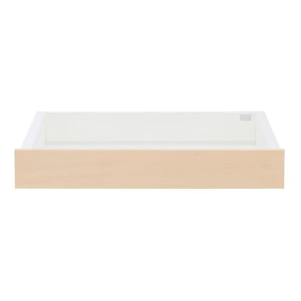 Décor+ by Elfa Shallow Solid Drawer Box Mat White & Nat Bir