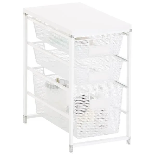 Elfa Cabinet-Sized Mesh Bath Storage White