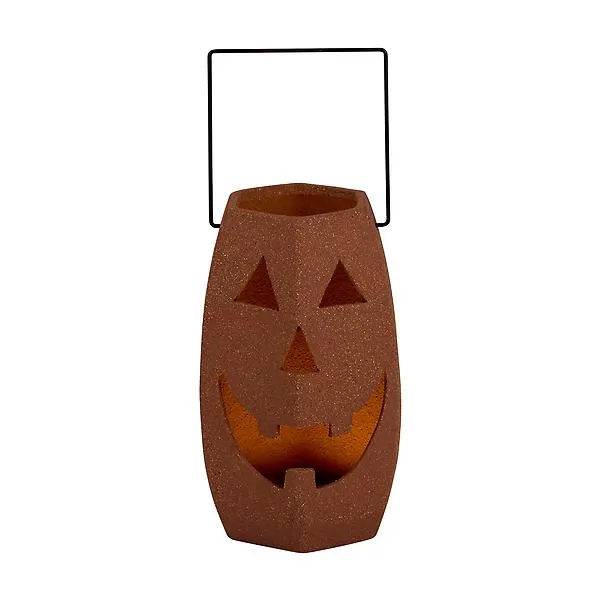 10IN Pmkn Led Terracotta Lantern Tan