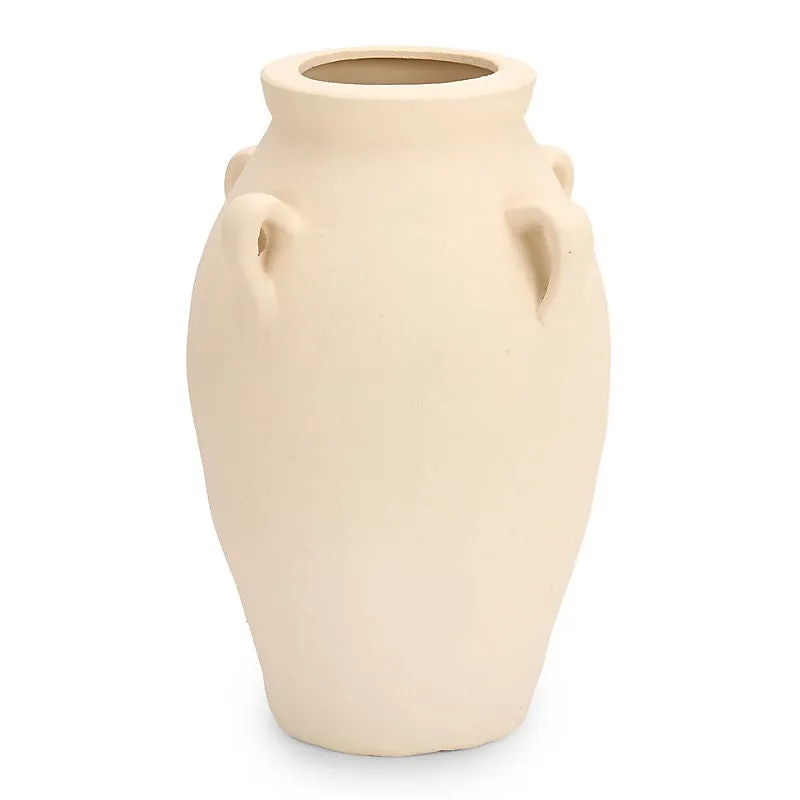 Cream 4-Handle Jug Vase