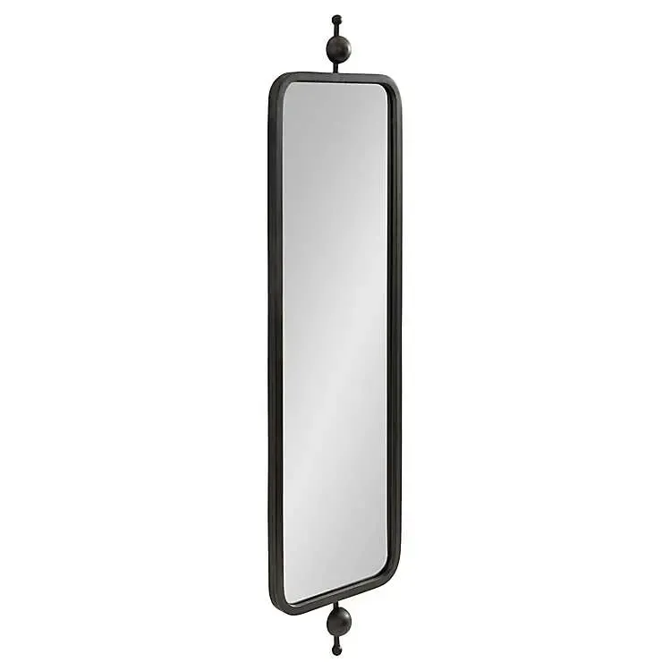 Kasota Black Slim Rectangle Wall Mirror