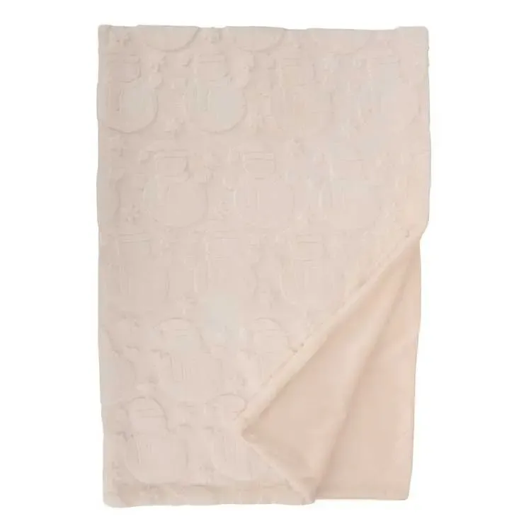 White Jolly Snowman Throw