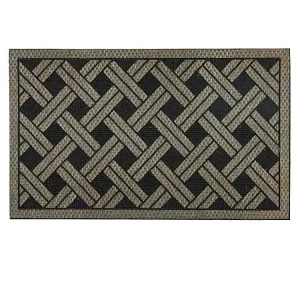 Woven Wicker Pattern Doormat