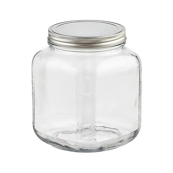 anchor 2 qt. Glass Cracker Jar Aluminum Lid