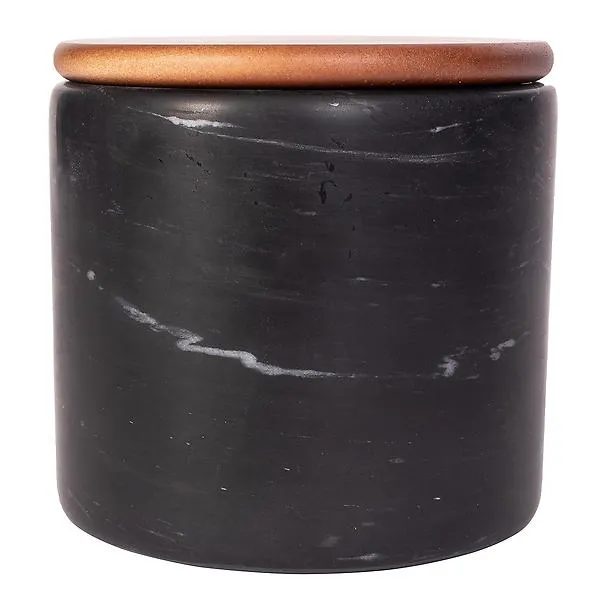 Artifacts Trading Company Medium Marble Storage Canister Black Matte