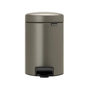 Brabantia 0.8 gal newIcon Step On Trash Can Platinum