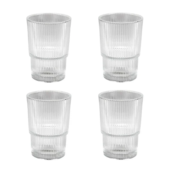 Capri Ribbed Tall Tumber Set of 4