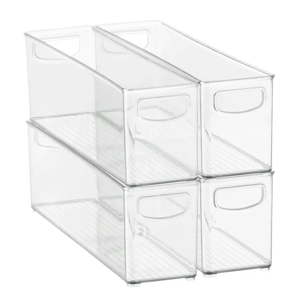 Case of 4 Linus Small Deep Drawer Bin Clear