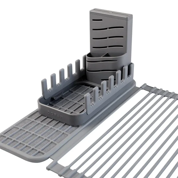Dorai Over The Sink Dish Pad + Rack Grey