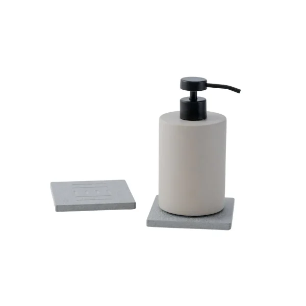 Dorai Soap Dispenser + Caddy Ash Pkg/2