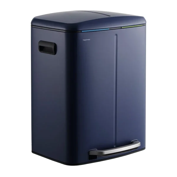 Happimess 10.6-Gallon Rectangular Double Bucket Denim Blue