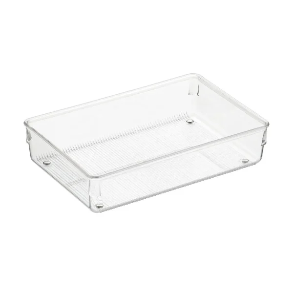 iDESIGN Linus Shallow Drawer Organizer Clear