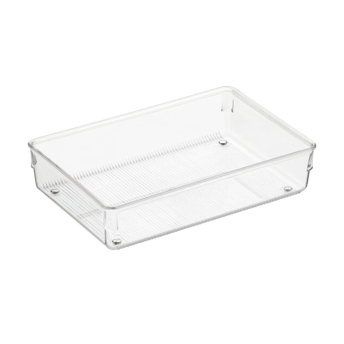 iDESIGN Linus Shallow Drawer Organizer Clear