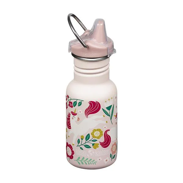 Klean Kanteen 12 oz Kid Sippy-Cap Water Bottle Leaping Unicorns