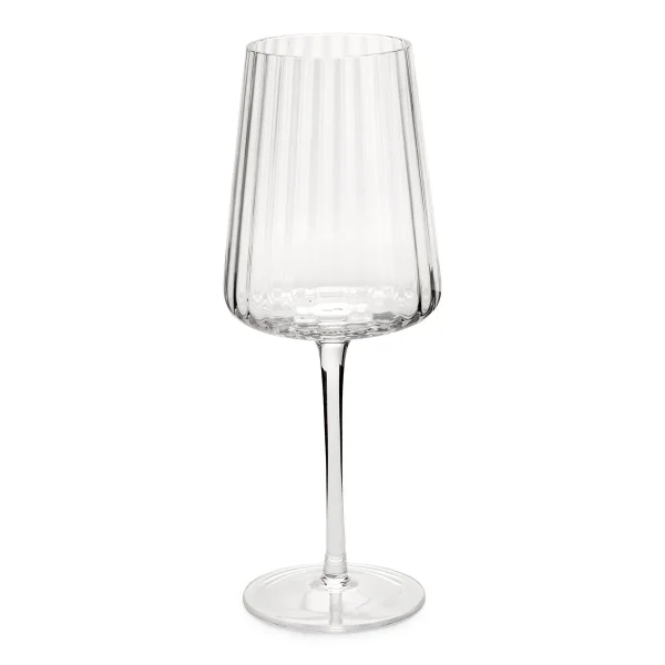 Ribbed Wine Glass