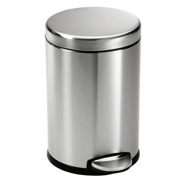 simplehuman 1.2 gal./4.5 ltr. Round Step Can Stainless Steel