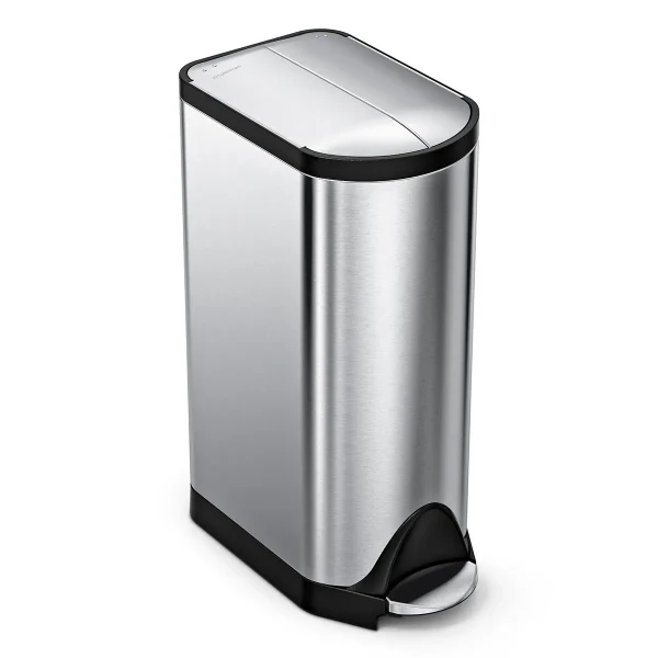 simplehuman 30L butterfly step can silver