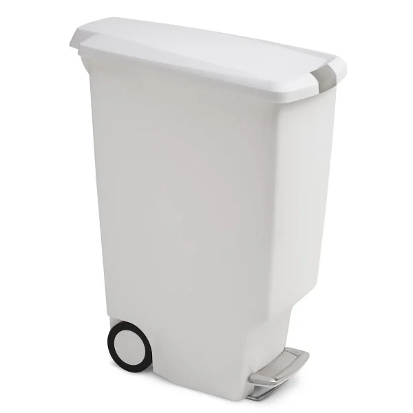 simplehuman 40L slim step can white