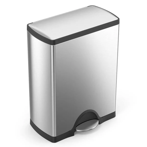simplehuman 50L Rectangular Step Can Stainless Steel