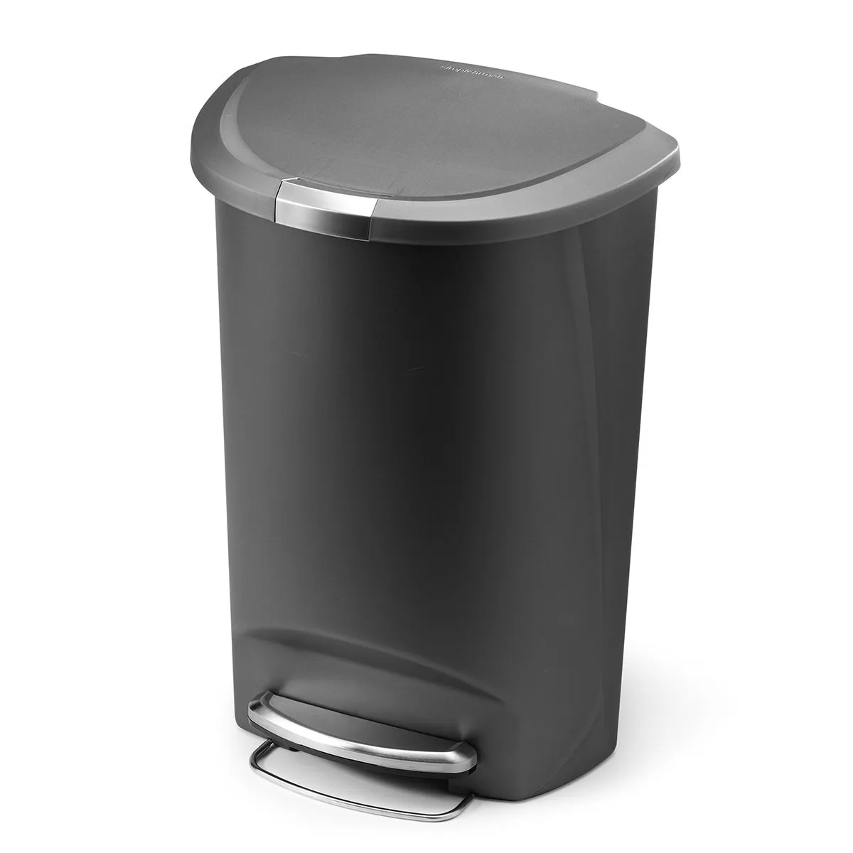 simplehuman 50L semi-round step can grey