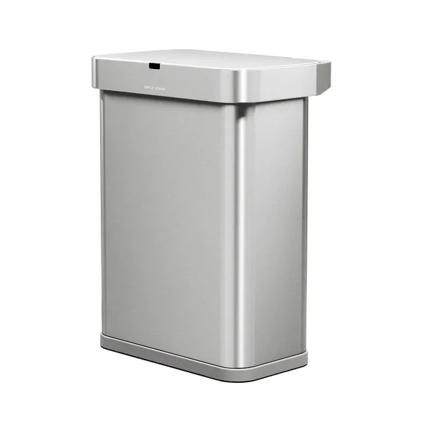 simplehuman 58L Rectangular Sensor Can Brushed Stainless St