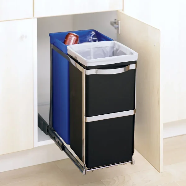 simplehuman 9 gal./35 ltr. Undercounter Dual Pull-Out Trash Can