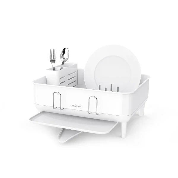 simplehuman Compact Steel Frame Dish Rack White