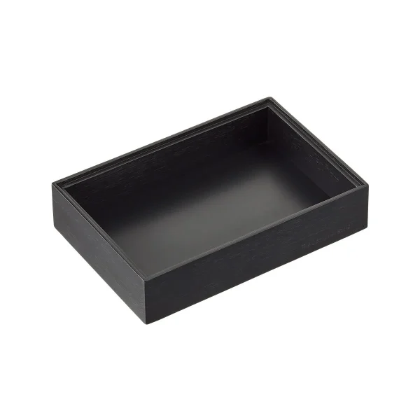 Stacking Drawer Organizer Black Bamboo