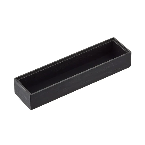 Stacking Drawer Organizer Black Bamboo