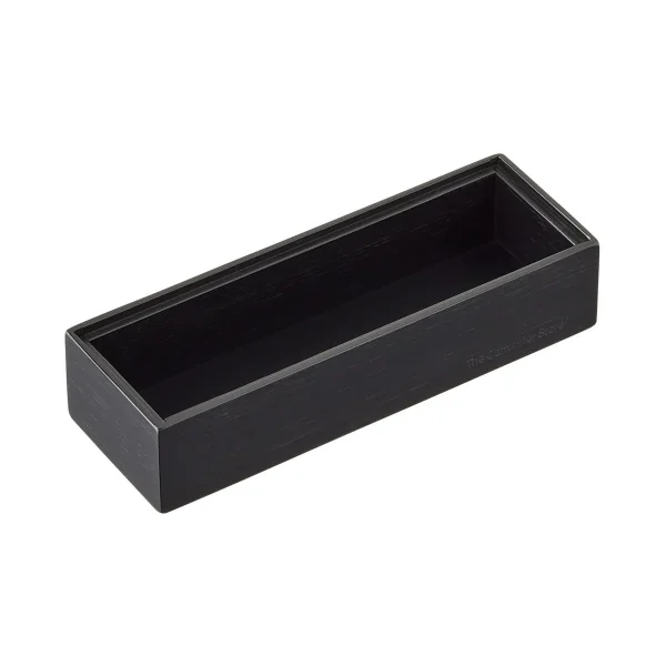 Stacking Drawer Organizer Black Bamboo