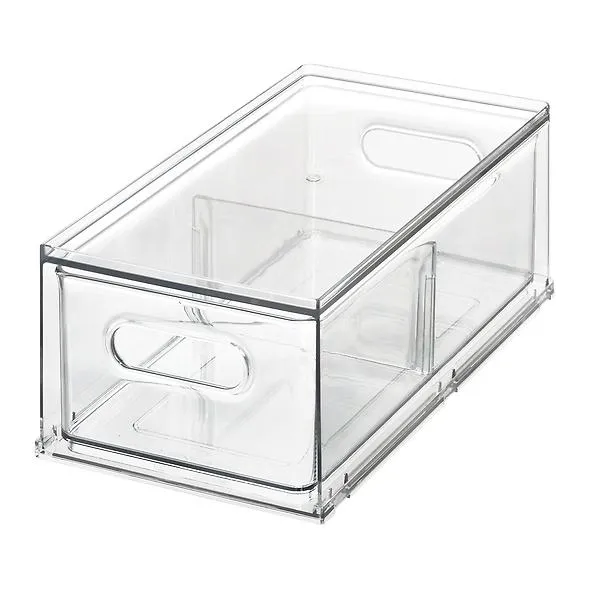 The Home Edit Divided Fridge Drawer Clear
