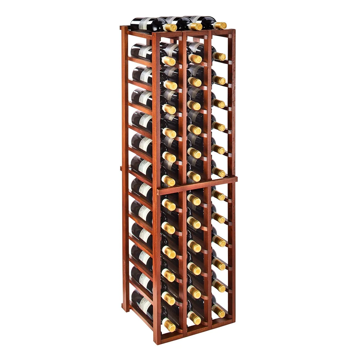 Wine Enthusiast N'FINITY Stackable 3 Column Walnut
