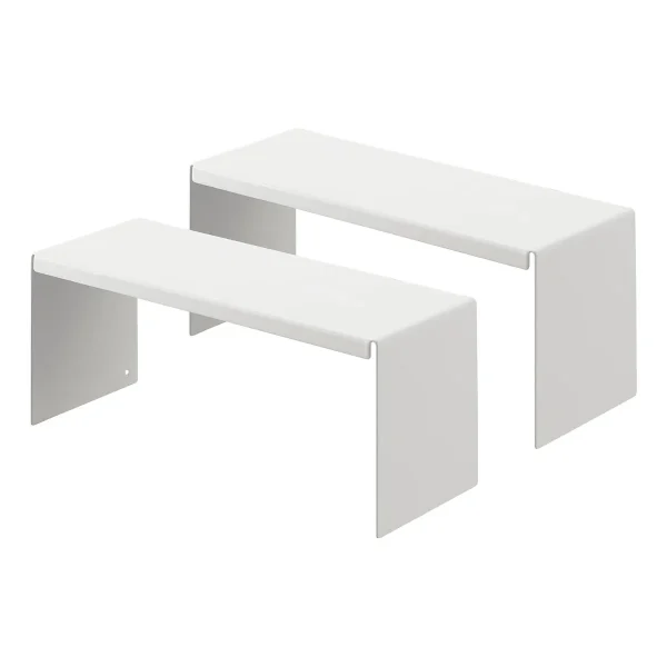 Yamazaki Home Tower Bathroom Mirror Storage White Set of 2