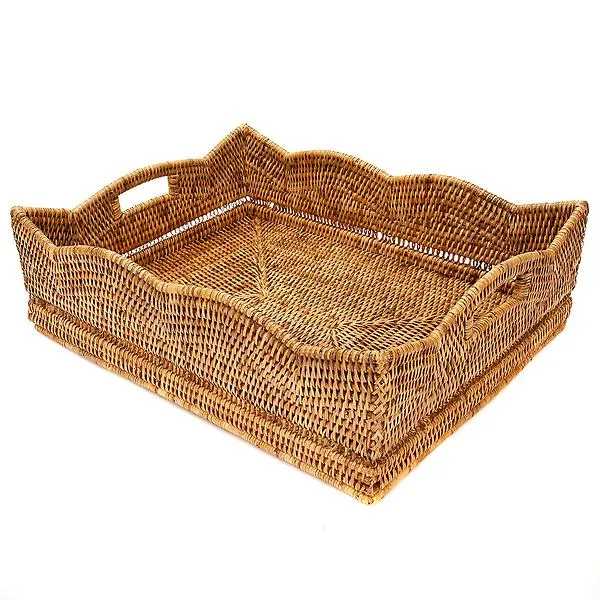 Artifacts Trading Company Scallop Collection Basket Honey Brown