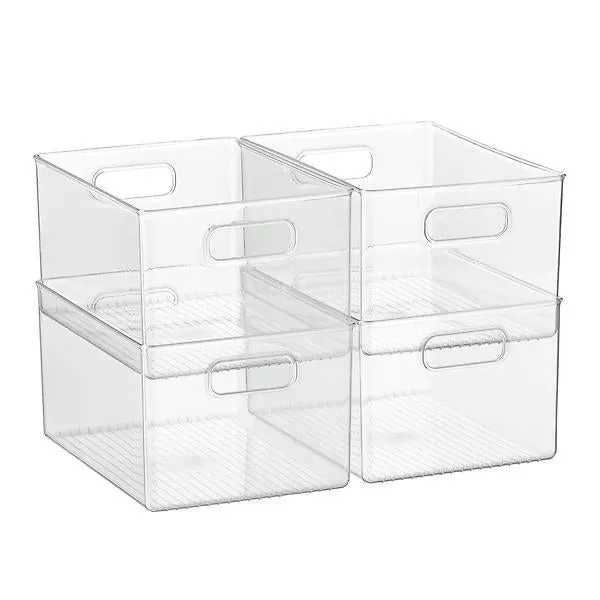 Case of 4 Linus Pantry Bin Clear