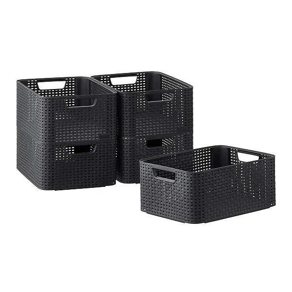 Case of 5 Medium Basketweave Grey