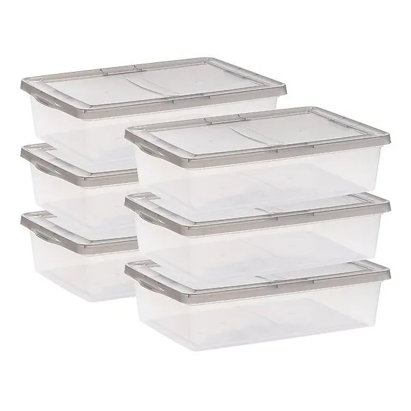 Iris 28 QT Non-Latching Box Clear Set of 6